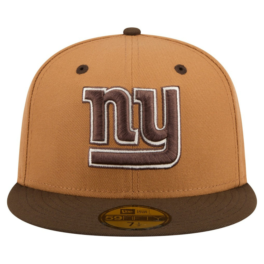 New York Giants New Era Two-Tone Walnut 59FIFTY Fitted Hat - Light Brown/Dark Brown Hats
