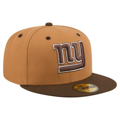 New York Giants New Era Two-Tone Walnut 59FIFTY Fitted Hat - Light Brown/Dark Brown Hats