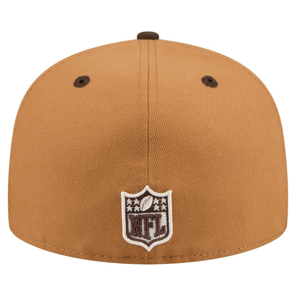 New York Giants New Era Two-Tone Walnut 59FIFTY Fitted Hat - Light Brown/Dark Brown Hats