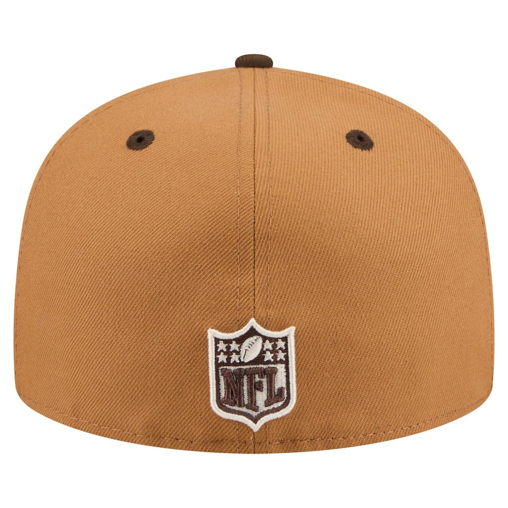 New York Giants New Era Two-Tone Walnut 59FIFTY Fitted Hat - Light Brown/Dark Brown Hats