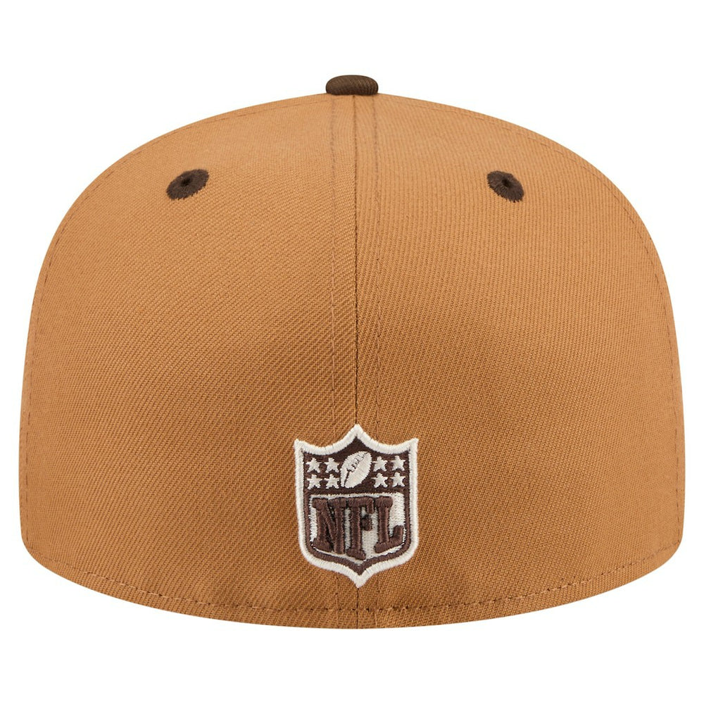 Philadelphia Eagles New Era Two-Tone Walnut 59FIFTY Fitted Hat - Light Brown/Dark Brown Hats