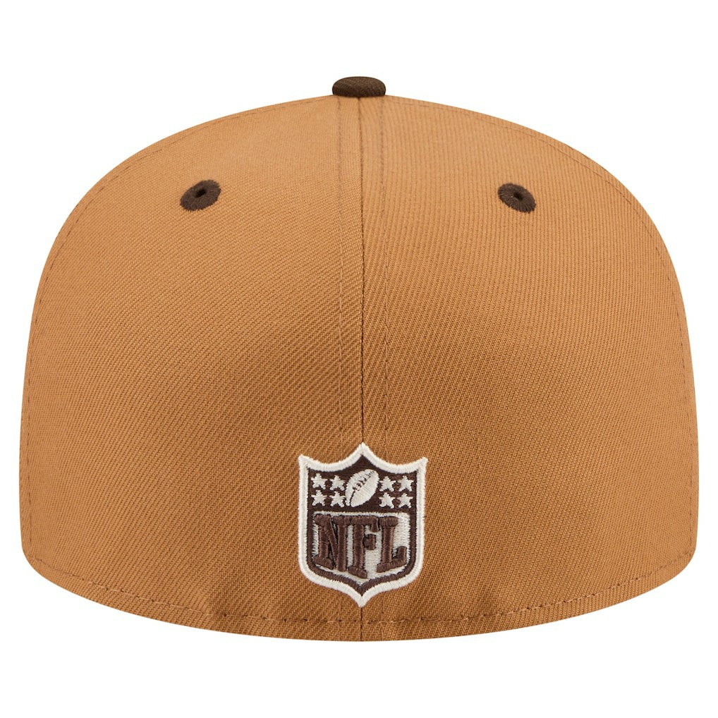 San Francisco 49ers New Era Two-Tone Walnut 59FIFTY Fitted Hat - Light Brown/Dark Brown Hats