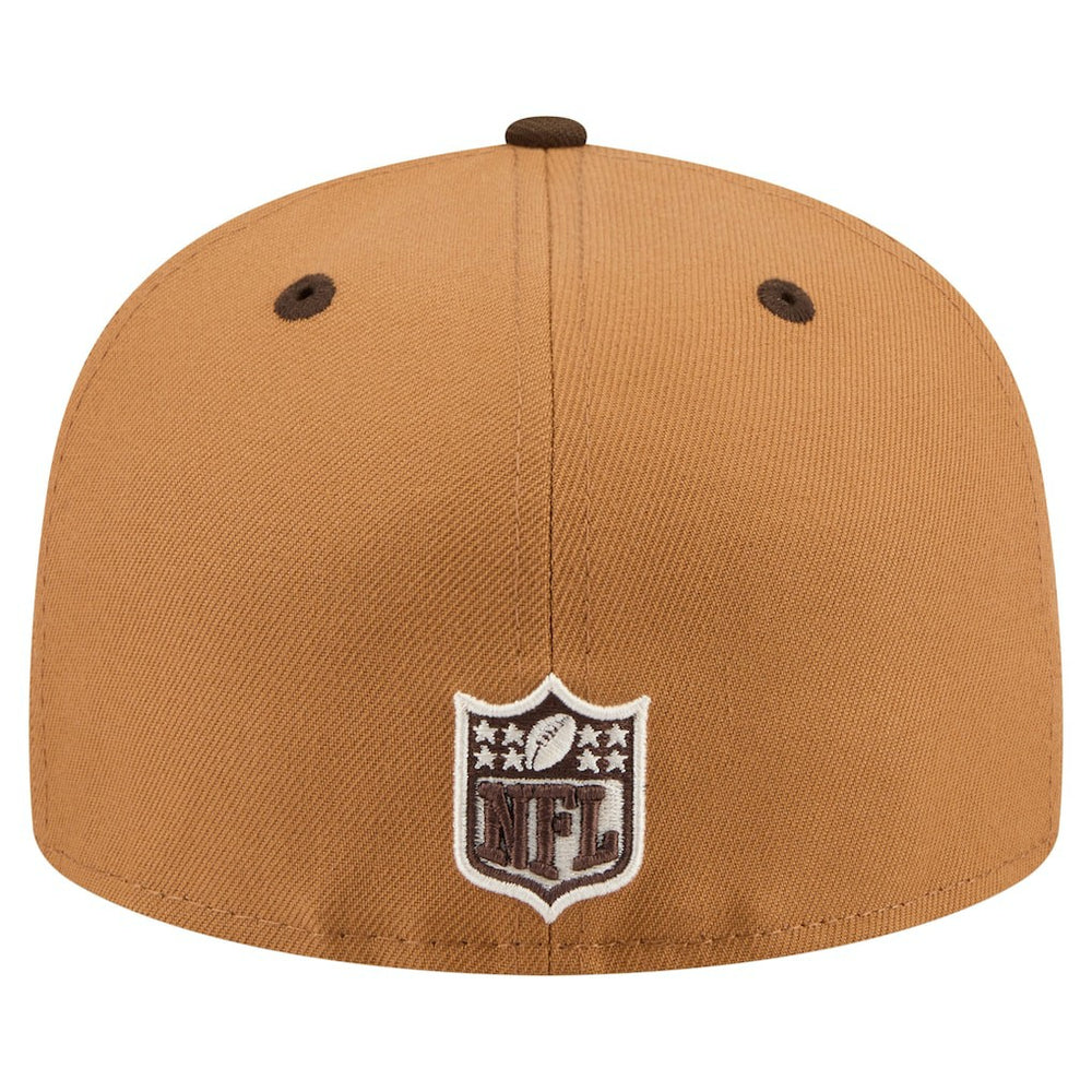 San Francisco 49ers New Era Two-Tone Walnut 59FIFTY Fitted Hat - Light Brown/Dark Brown Hats