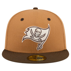 Tampa Bay Buccaneers New Era Two-Tone Walnut 59FIFTY Fitted Hat - Light Brown/Dark Brown Hats
