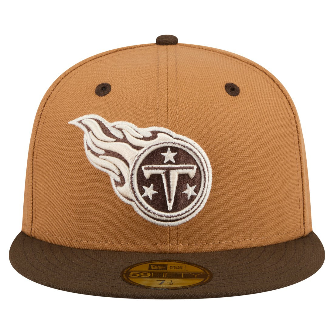 Tennessee Titans New Era Two-Tone Walnut 59FIFTY Fitted Hat - Light Brown/Dark Brown Hats