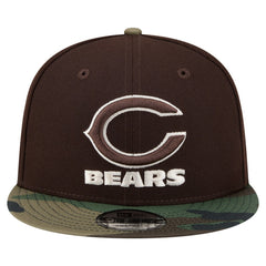 Chicago Bears Adult Burnt Wood Camo 9FIFTY Snapback Hat - Dark Brown Hats