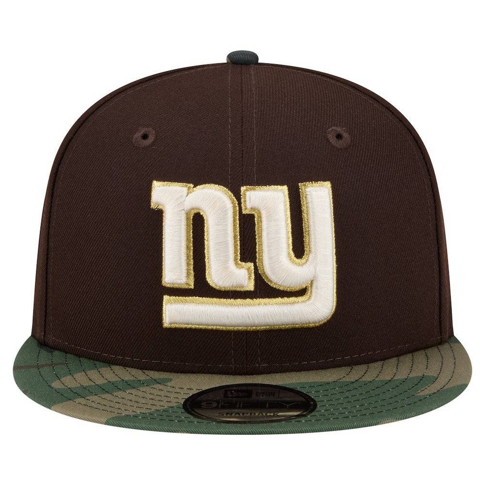 New York Giants Adult Burnt Wood Camo 9FIFTY Snapback Hat - Dark Brown Hats