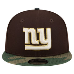 New York Giants Adult Burnt Wood Camo 9FIFTY Snapback Hat - Dark Brown Hats