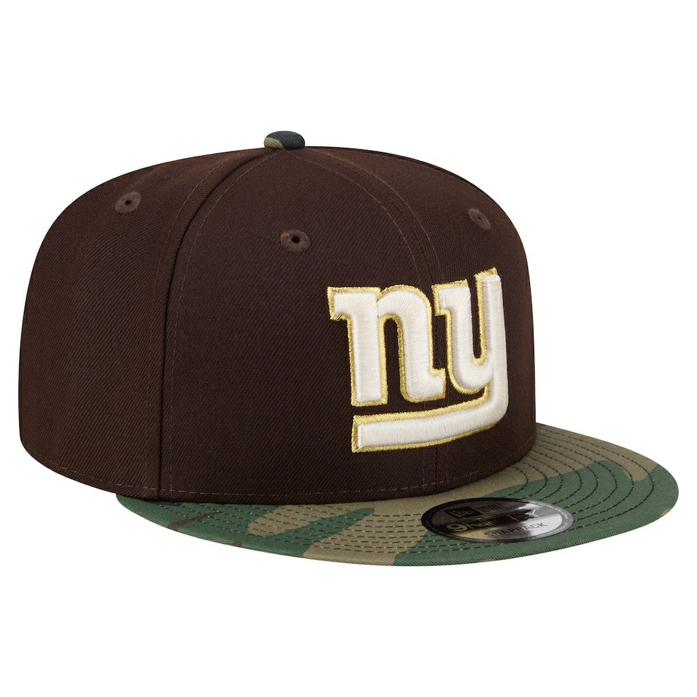 New York Giants Adult Burnt Wood Camo 9FIFTY Snapback Hat - Dark Brown Hats