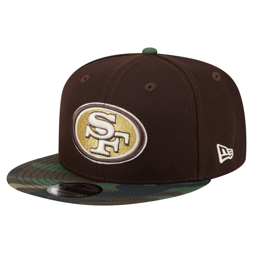 San Francisco 49ers Adult Burnt Wood Camo 9FIFTY Snapback Hat - Dark Brown Hats