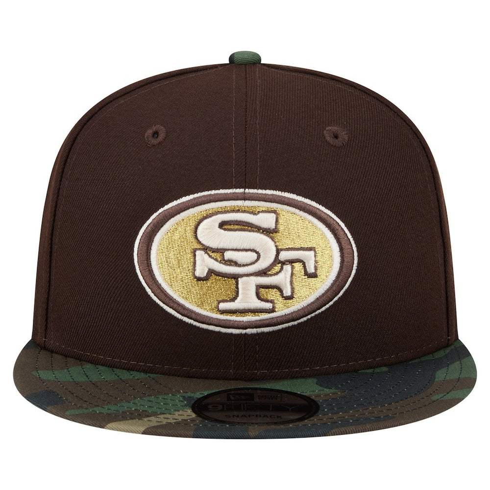 San Francisco 49ers Adult Burnt Wood Camo 9FIFTY Snapback Hat - Dark Brown Hats