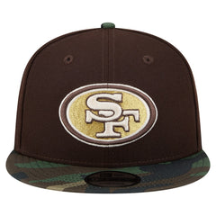 San Francisco 49ers Adult Burnt Wood Camo 9FIFTY Snapback Hat - Dark Brown Hats