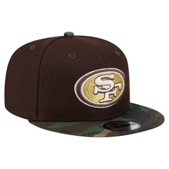 San Francisco 49ers Adult Burnt Wood Camo 9FIFTY Snapback Hat - Dark Brown Hats