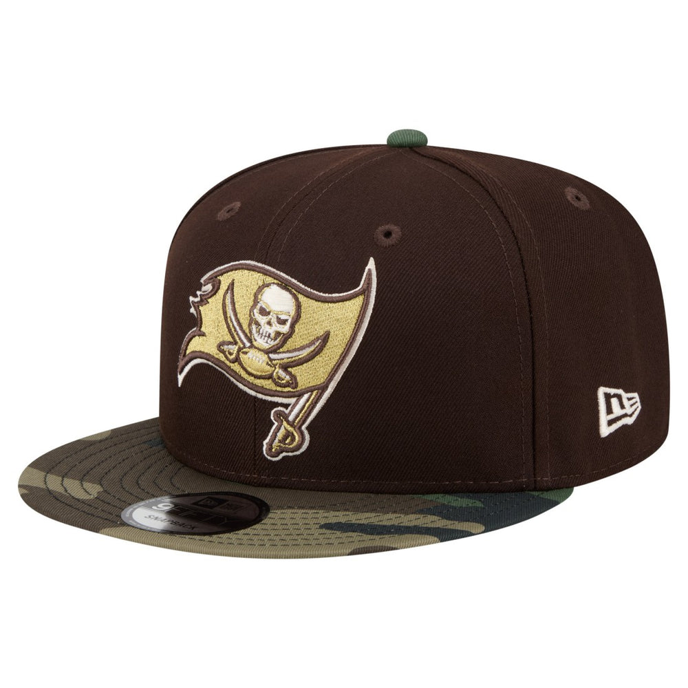 Tampa Bay Buccaneers Adult Burnt Wood Camo 9FIFTY Snapback Hat - Dark Brown Hats