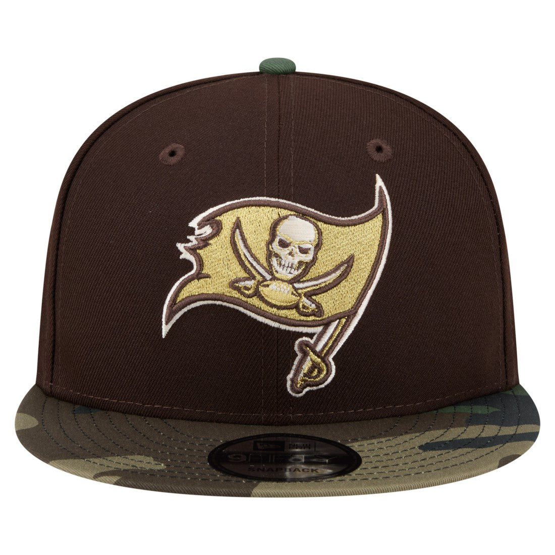 Tampa Bay Buccaneers Adult Burnt Wood Camo 9FIFTY Snapback Hat - Dark Brown Hats