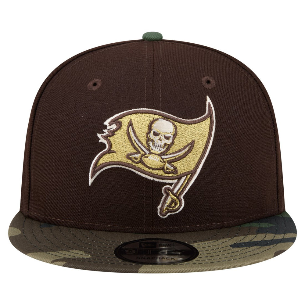 Tampa Bay Buccaneers Adult Burnt Wood Camo 9FIFTY Snapback Hat - Dark Brown Hats