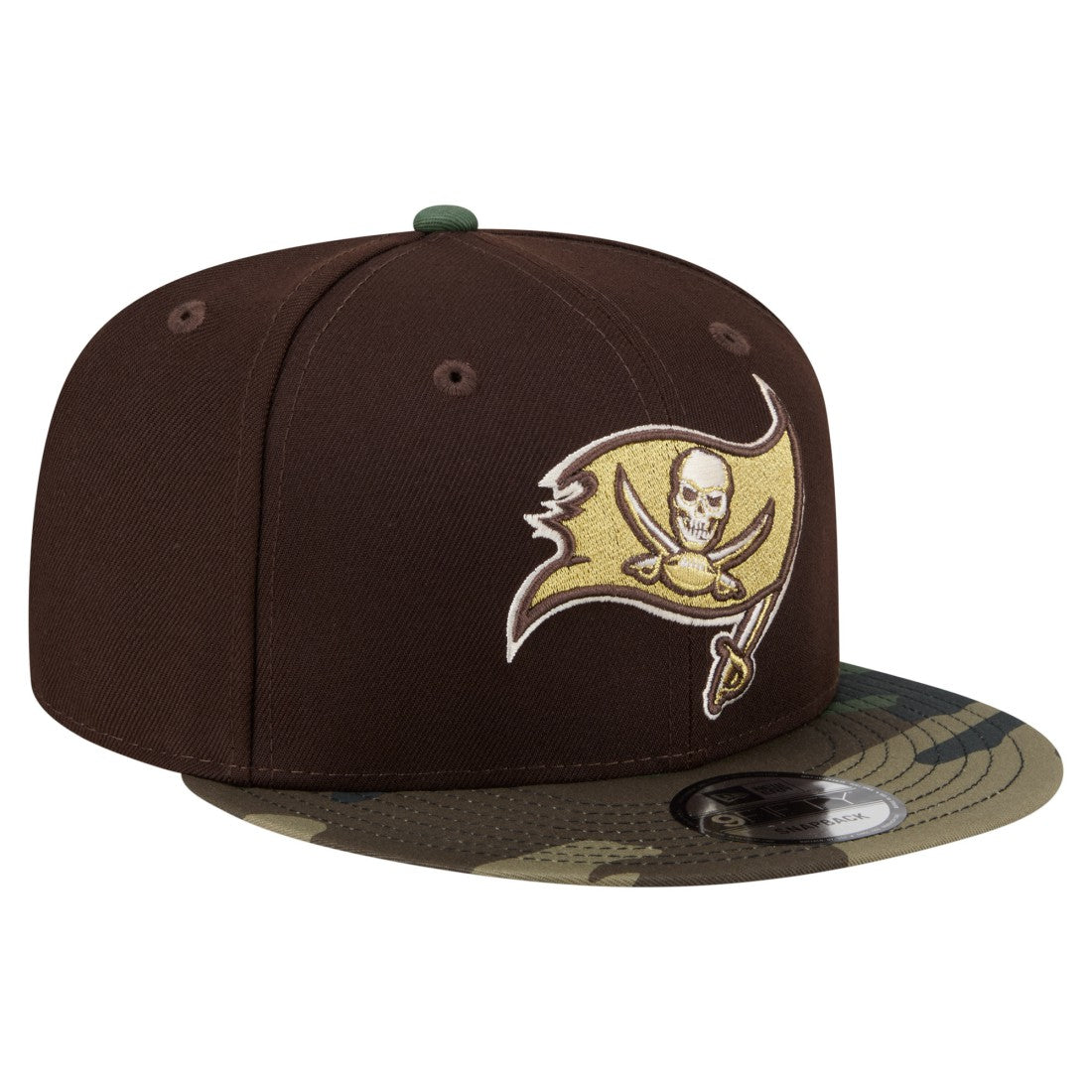 Tampa Bay Buccaneers Adult Burnt Wood Camo 9FIFTY Snapback Hat - Dark Brown Hats