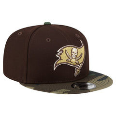Tampa Bay Buccaneers Adult Burnt Wood Camo 9FIFTY Snapback Hat - Dark Brown Hats