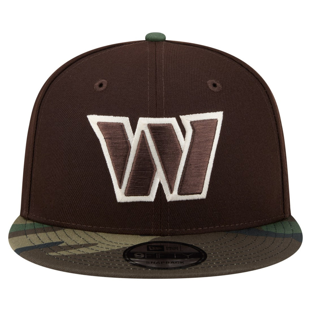 Washington Commanders Adult Burnt Wood Camo 9FIFTY Snapback Hat - Dark Brown Hats