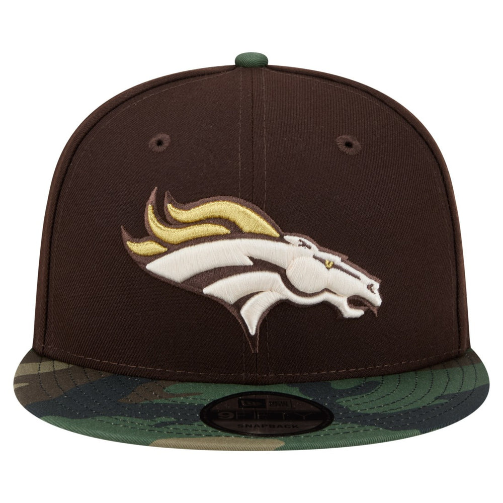 Denver Broncos Adult Burnt Wood Camo 9FIFTY Snapback Hat - Dark Brown Hats