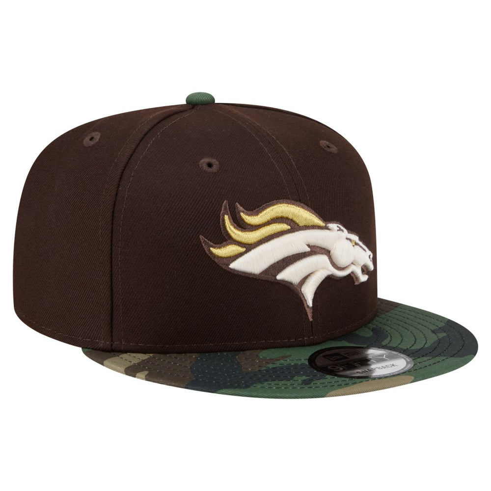 Denver Broncos Adult Burnt Wood Camo 9FIFTY Snapback Hat - Dark Brown Hats