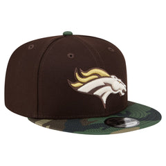 Denver Broncos Adult Burnt Wood Camo 9FIFTY Snapback Hat - Dark Brown Hats