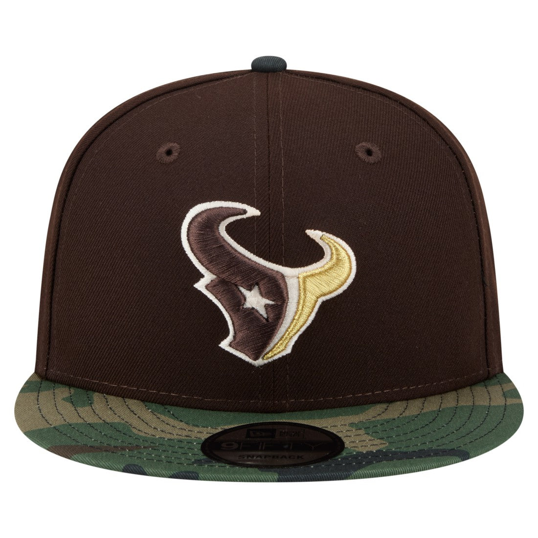 Houston Texans Adult Burnt Wood Camo 9FIFTY Snapback Hat - Dark Brown Hats
