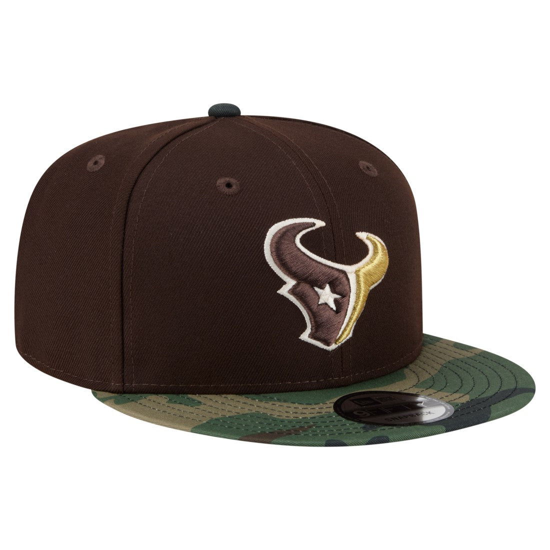 Houston Texans Adult Burnt Wood Camo 9FIFTY Snapback Hat - Dark Brown Hats
