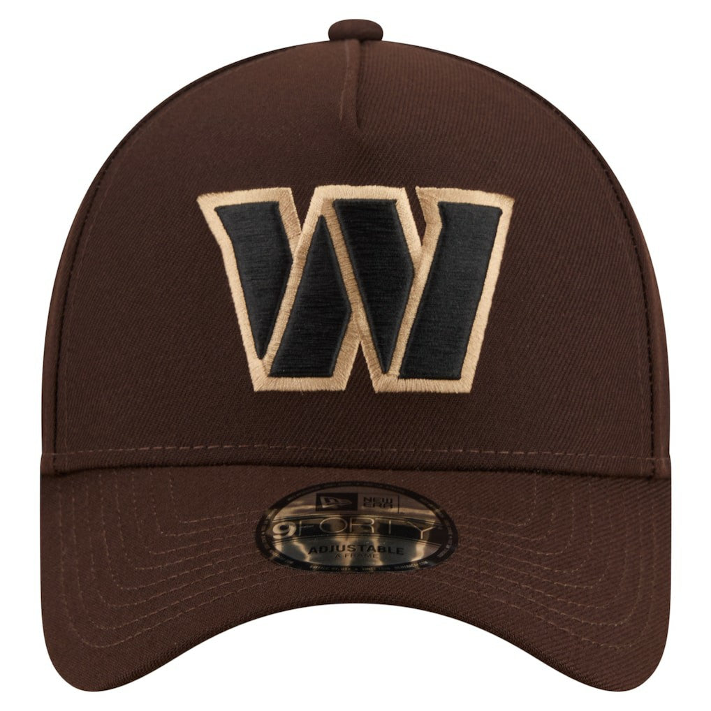 Washington Commanders New Era Burnt Wood A-Frame 9FORTY Adjustable Hat - Dark Brown Hats