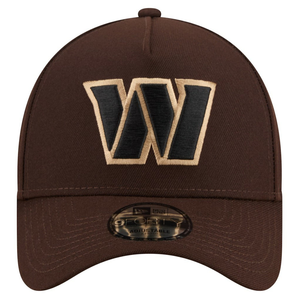 Washington Commanders New Era Burnt Wood A-Frame 9FORTY Adjustable Hat - Dark Brown Hats
