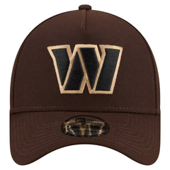 Washington Commanders New Era Burnt Wood A-Frame 9FORTY Adjustable Hat - Dark Brown Hats