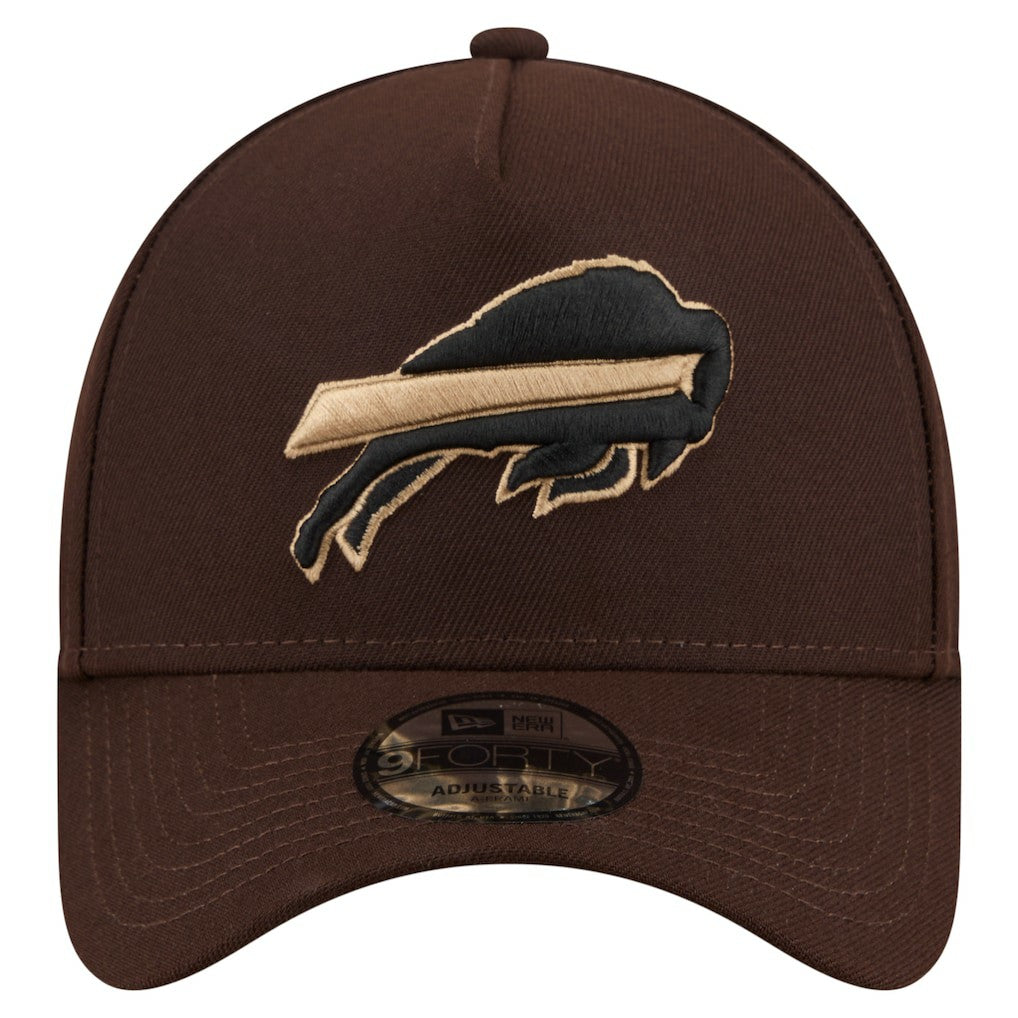 Buffalo Bills New Era Burnt Wood A-Frame 9FORTY Adjustable Hat - Dark Brown Hats