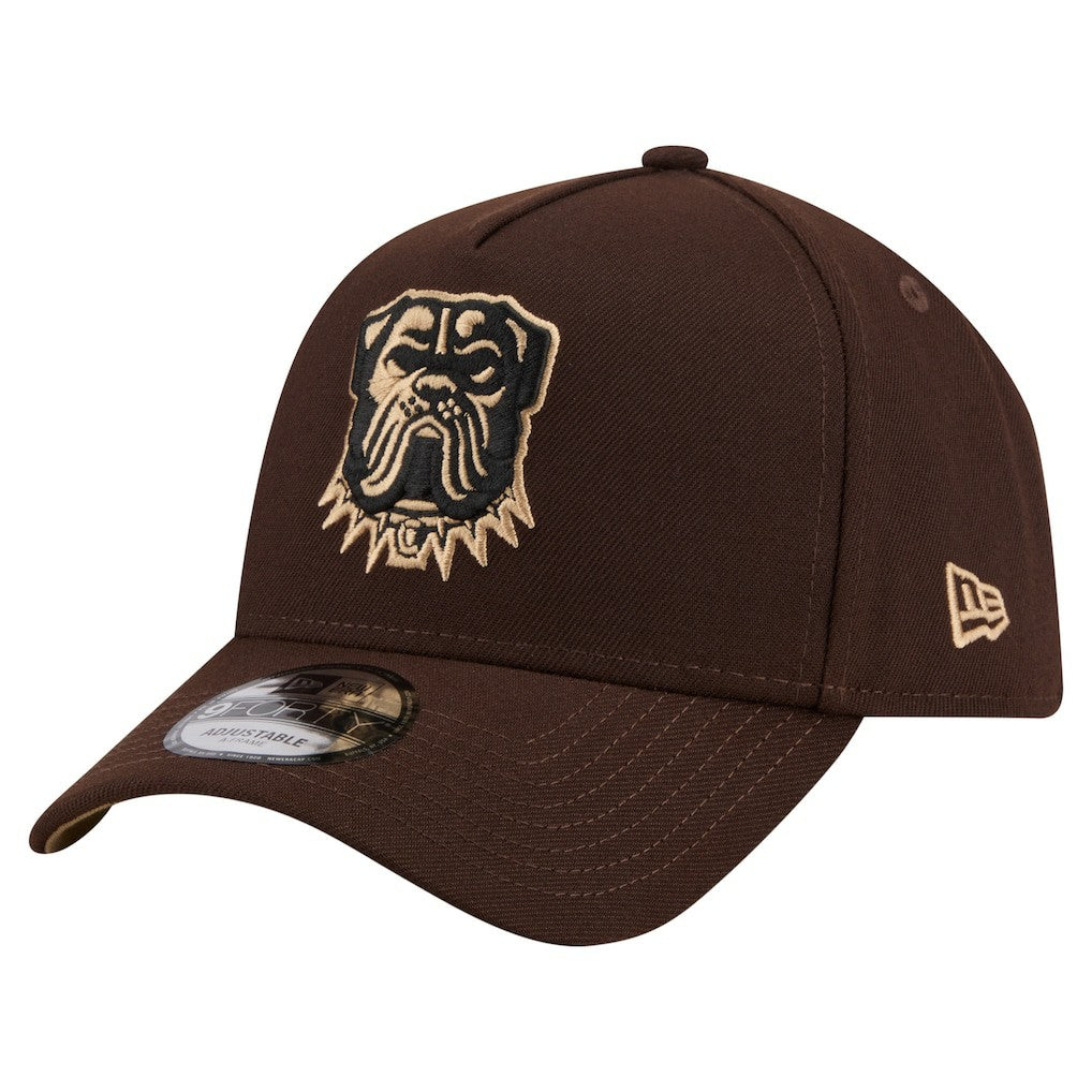 Cleveland Browns New Era Burnt Wood A-Frame 9FORTY Adjustable Hat - Dark Brown Hats