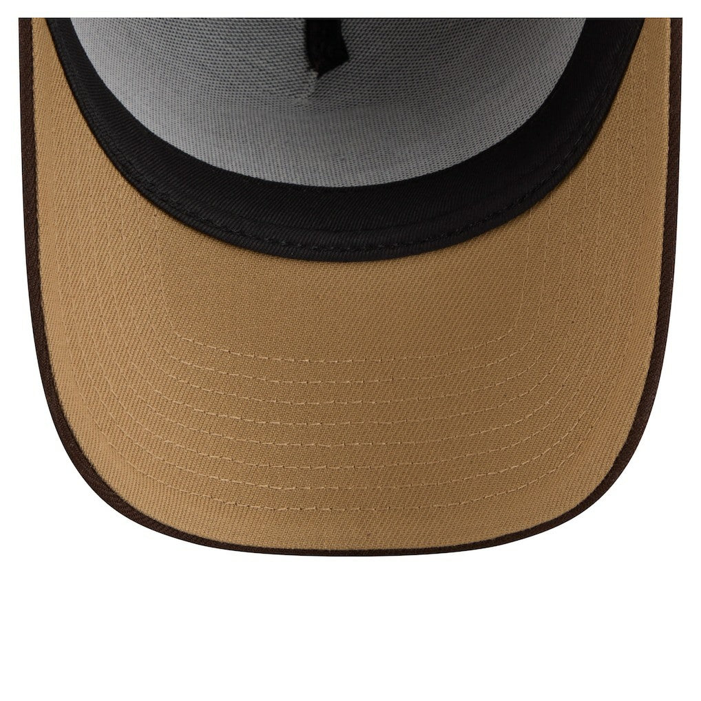 Cleveland Browns New Era Burnt Wood A-Frame 9FORTY Adjustable Hat - Dark Brown Hats