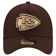 Kansas City Chiefs New Era Burnt Wood A-Frame 9FORTY Adjustable Hat - Dark Brown Hats
