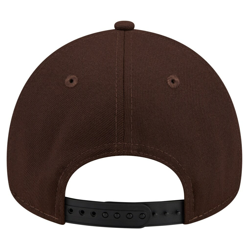 New England Patriots New Era Burnt Wood A-Frame 9FORTY Adjustable Hat - Dark Brown Hats