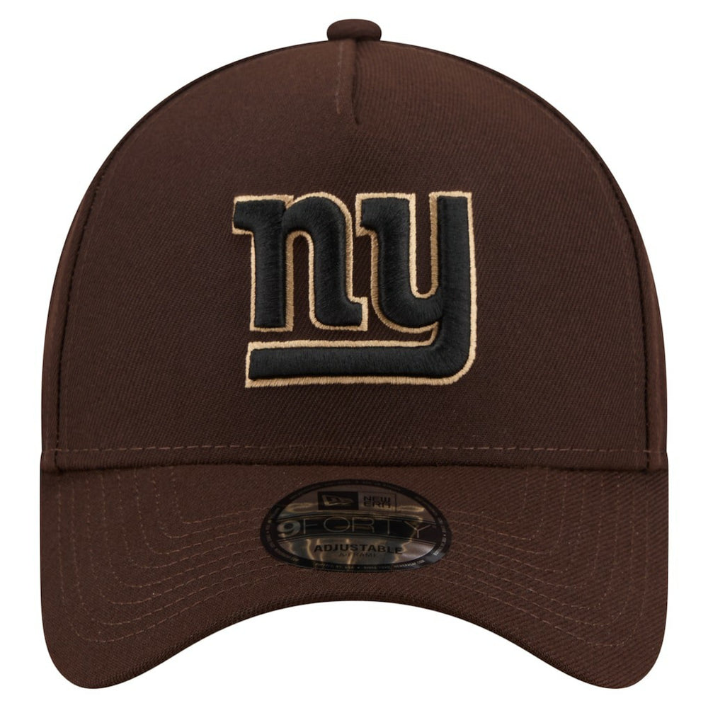 New York Giants New Era Burnt Wood A-Frame 9FORTY Adjustable Hat - Dark Brown Hats