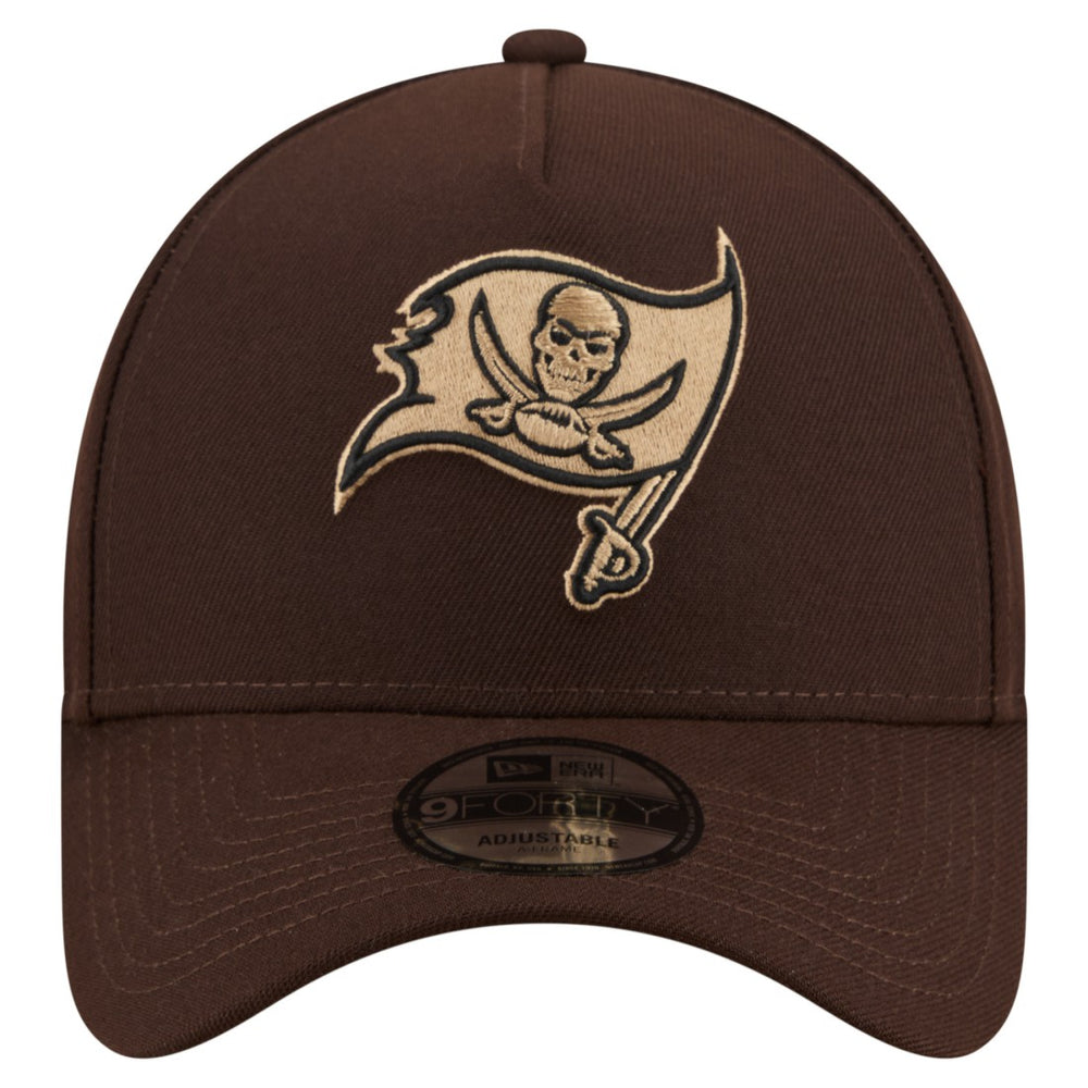 Tampa Bay Buccaneers New Era Burnt Wood A-Frame 9FORTY Adjustable Hat - Dark Brown Hats