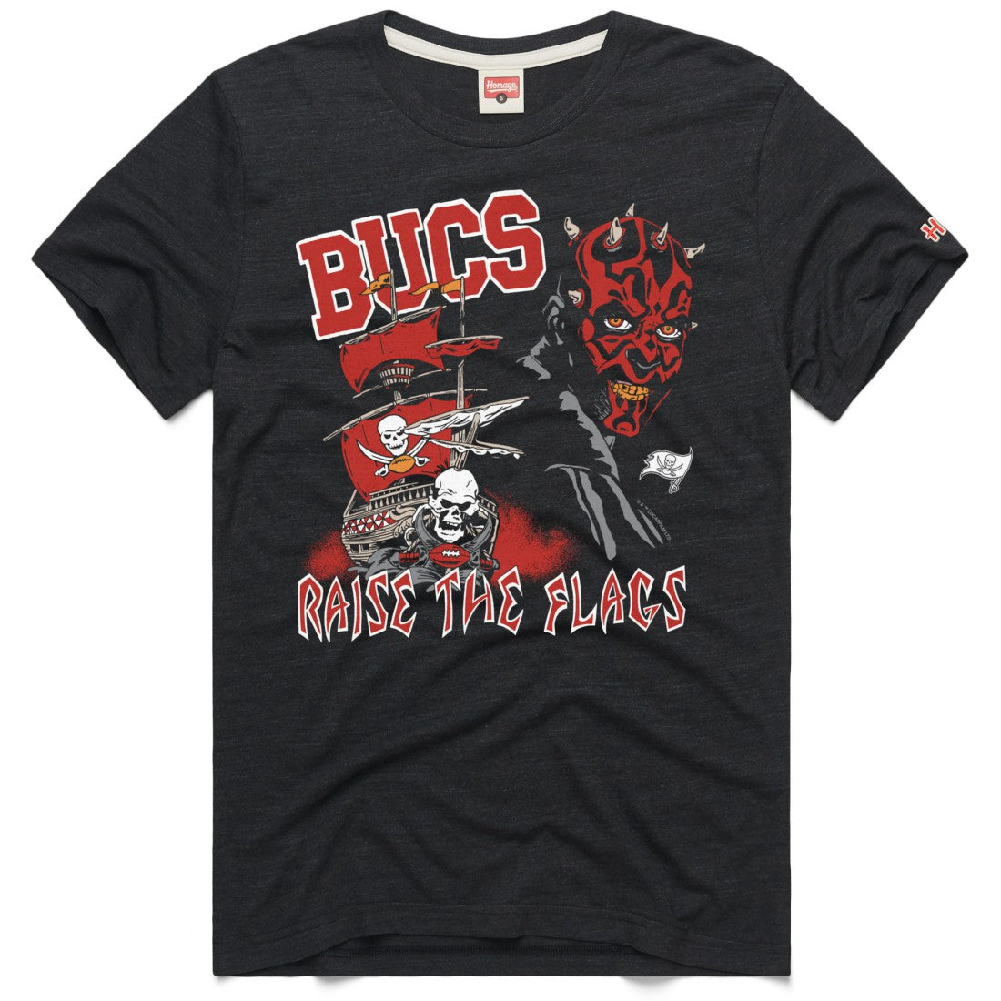 Tampa Bay Buccaneers Homage Unisex Star Wars x NFL Tri-Blend T-Shirt - Charcoal T-shirts