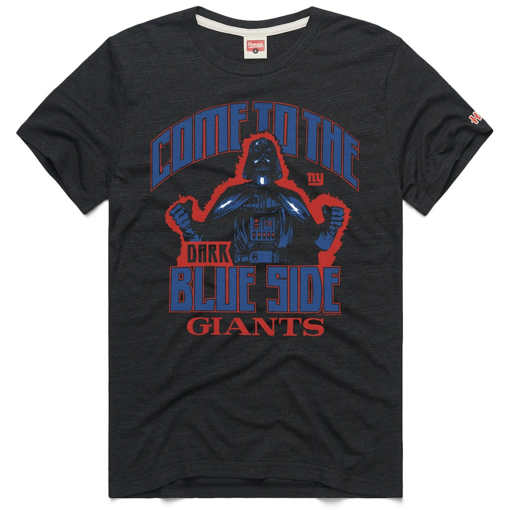New York Giants Homage Unisex Star Wars x NFL Tri-Blend T-Shirt - Charcoal T-shirts