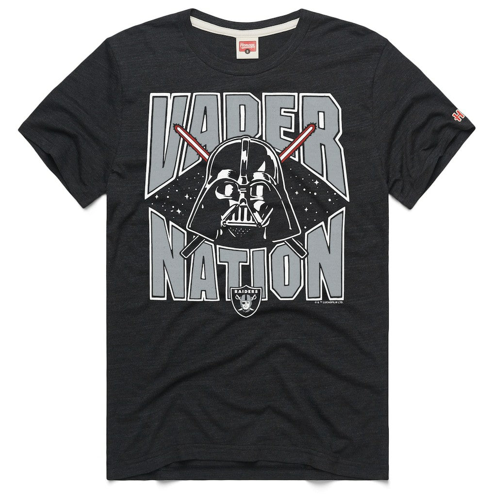 Las Vegas Raiders Homage Unisex Star Wars x NFL Tri-Blend T-Shirt - Charcoal T-shirts