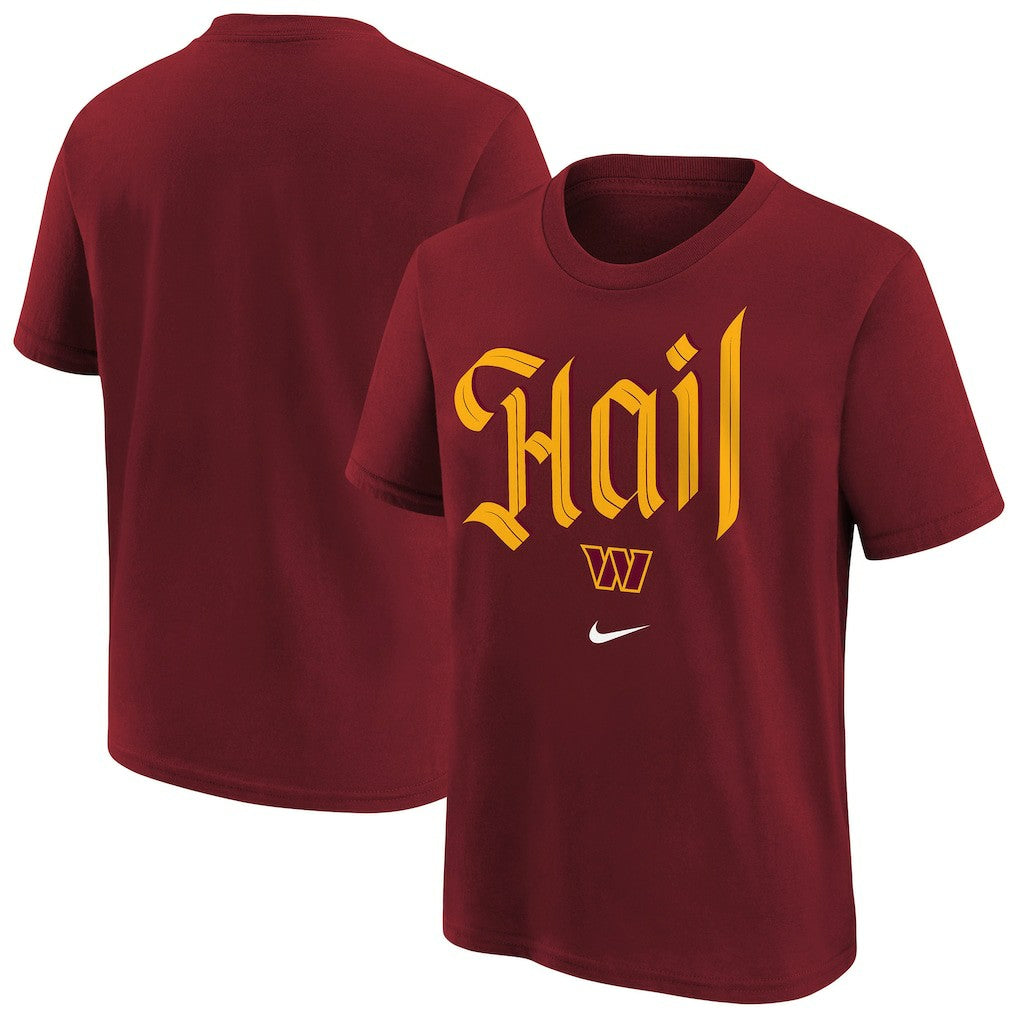 Washington Commanders Youth Hail T-Shirt - Burgundy T-shirts