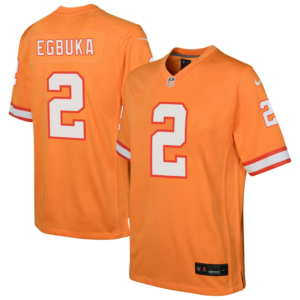 Emeka Egbuka Tampa Bay Buccaneers Youth Team Game Jersey - Orange Jerseys