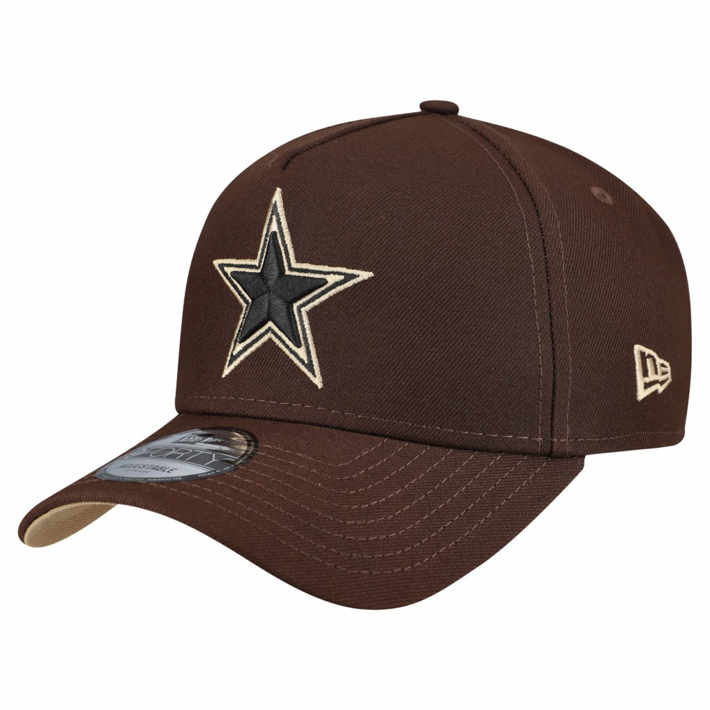 Dallas Cowboys New Era Burnt Wood A-Frame 9FORTY Adjustable Hat - Dark Brown Hats