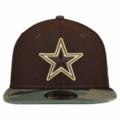 Dallas Cowboys Adult Burnt Wood Camo 9FIFTY Snapback Hat - Dark Brown Hats