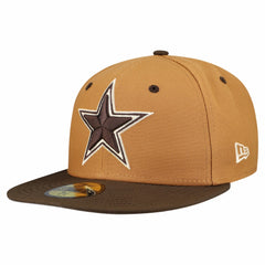 Dallas Cowboys New Era Two-Tone Walnut 59FIFTY Fitted Hat - Light Brown/Dark Brown Hats