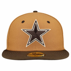 Dallas Cowboys New Era Two-Tone Walnut 59FIFTY Fitted Hat - Light Brown/Dark Brown Hats