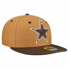 Dallas Cowboys New Era Two-Tone Walnut 59FIFTY Fitted Hat - Light Brown/Dark Brown Hats