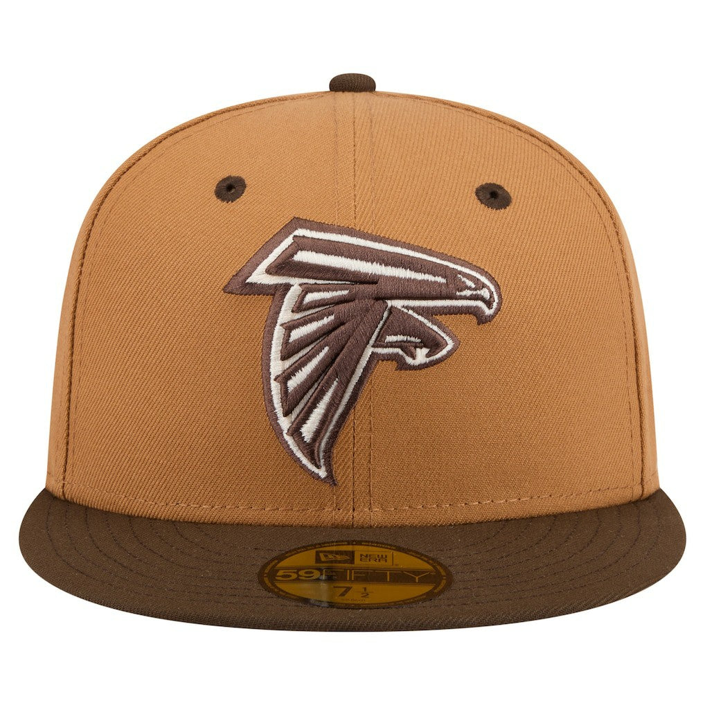 Atlanta Falcons New Era Two-Tone Walnut 59FIFTY Fitted Hat - Light Brown/Dark Brown Hats
