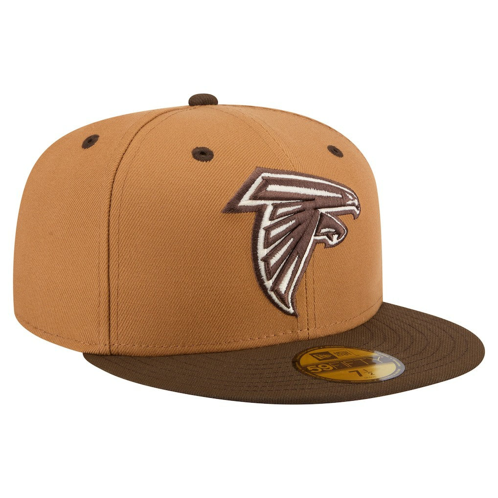 Atlanta Falcons New Era Two-Tone Walnut 59FIFTY Fitted Hat - Light Brown/Dark Brown Hats